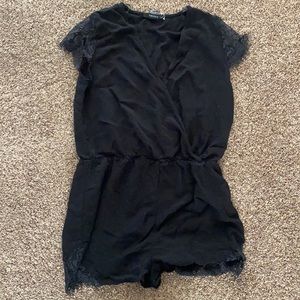 Black short romper